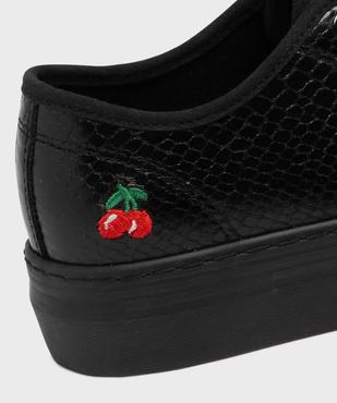 Baskets basses à tige texturée et semelle plateforme femme - Shoes by Le Temps des Cerises vue7 - SHOES BY LTDC - GEMO