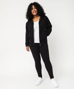 Legging femme grande taille uni en coton stretch vue5 - GEMO 4G GT - GEMO