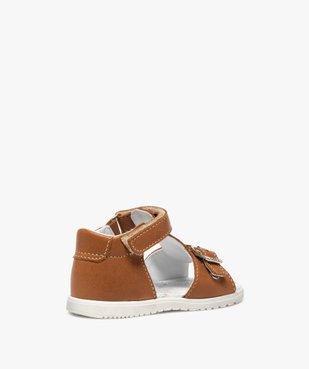 Sandales bébé en cuir uni ajustables - Bopy vue4 - BOPY - GEMO
