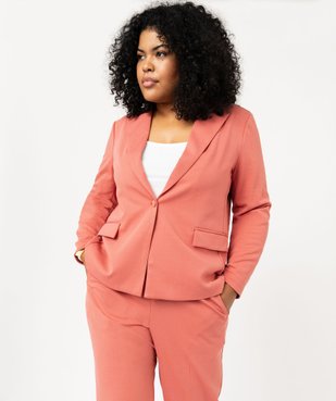 Veste blazer extensible fermeture un bouton femme grande taille vue1 - GEMO (G TAILLE) - GEMO