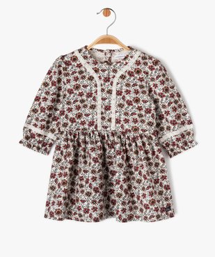 Robe à manches longues à motifs fleuris bébé fille - LuluCastagnette vue1 - LULUCASTAGNETTE - GEMO