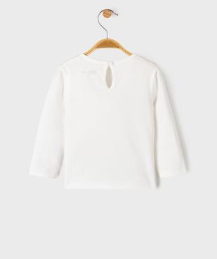Tee-shirt manches longues à message bébé fille vue3 - GEMO 4G BEBE - GEMO
