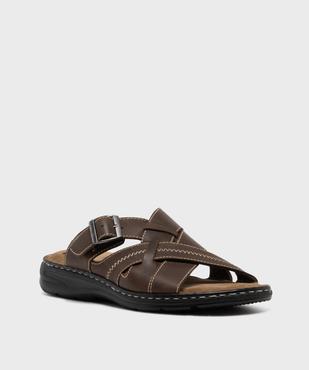 Sandales confort dessus et semelle intérieure cuir homme vue2 - G'FLEX GEMO FOR GOOD - GEMO