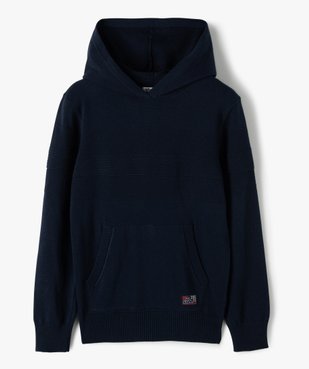 Pull garçon à capuche façon sweat vue1 - GEMO (ENFANT) - GEMO