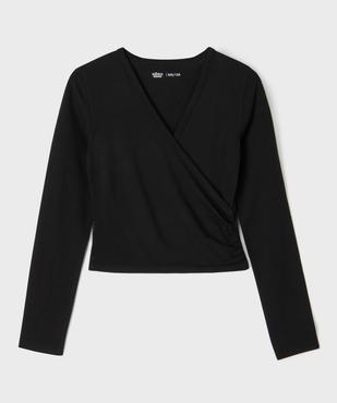 Tee-shirt manches longues cache-cœur fille vue3 - GEMO 4G FILLE - GEMO