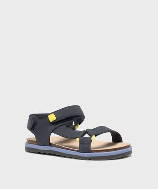 Sandales à scratch unies garçon - 5 Miles vue2 - 5 MILES - GEMO