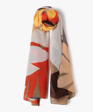 Foulard femme multicolore en maille gaufrée  vue1 - GEMO (ACCESS) - GEMO