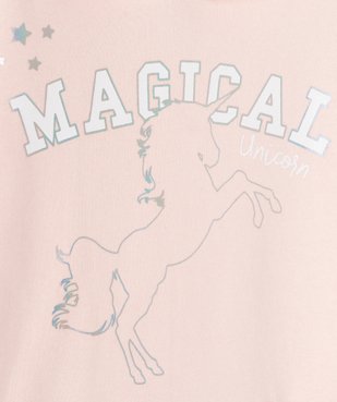 Robe fille forme sweat à capuche à motifs vue2 - GEMO (ENFANT) - GEMO