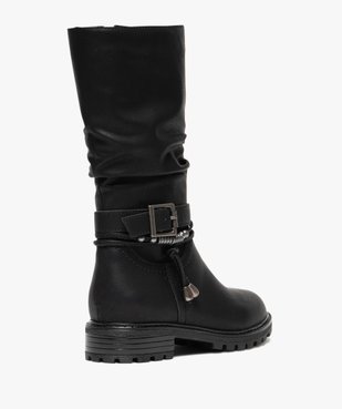 Bottes fille effet plissé avec brides fantaisie et à zip vue4 - LOVELY WINGS GEMO FOR GOOD - GEMO