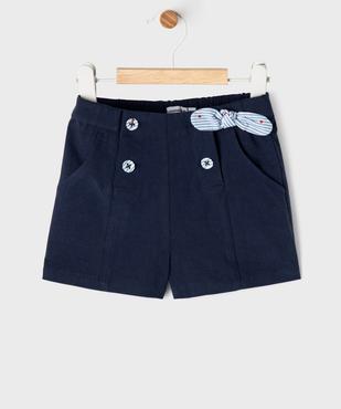 Short à ponts ample avec boutons fantaisie bébé fille - LuluCastagnette vue6 - LULUCASTAGNETTE - GEMO