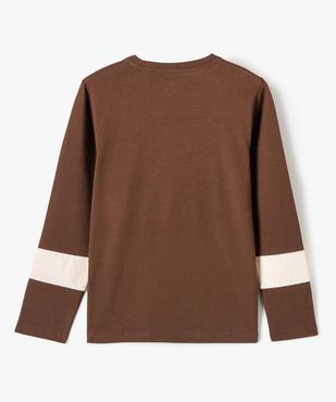 T-shirt manches longues style collège garçon vue3 - CAMPS UNITED - GEMO