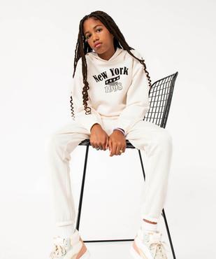 Sweat à capuche court et ample fille vue5 - PREMIER PRIX BY GEMO - GEMO