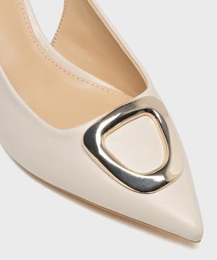 Escarpins slingback à bout pointu et talon fin femme - Follow Me vue6 - FOLLOW ME - GEMO