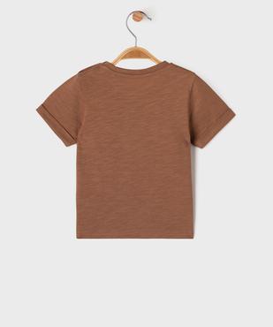 Tee-shirt manches courtes avec inscription bébé garçon vue3 - GEMO(BEBE DEBT) - GEMO