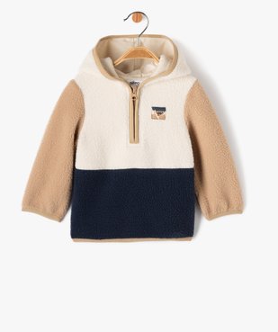 Sweat polaire à capuche bébé garçon vue2 - GEMO(BEBE DEBT) - GEMO