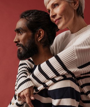  Pull rayé en coton homme vue5 - GEMO 4G HOMME - GEMO