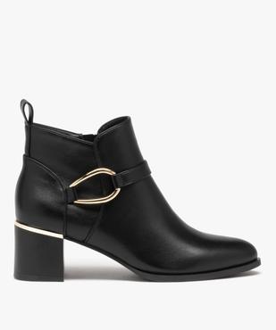 Boots femme unies à talon carré et bout amande vue1 - GEMO(URBAIN) - GEMO