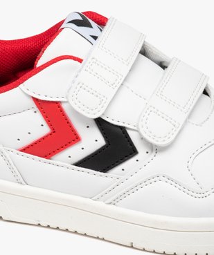 Baskets garçon unies à bandes colorées et double scratch - Hummel vue6 - HUMMEL - GEMO