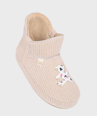 Chaussons boots chauds en velours côtelé femme - LuluCastagnette vue5 - LULU CASTAGNETT - GEMO