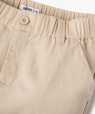 Pantalon coupe regular avec taille élastique garçon vue6 - GEMO (JUNIOR) - GEMO
