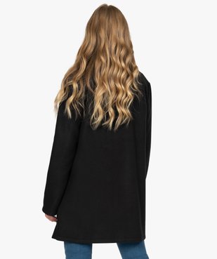 Manteau court femme en matière extensible et grand col vue3 - Nikesneakers(FEMME PAP) - Nikesneakers