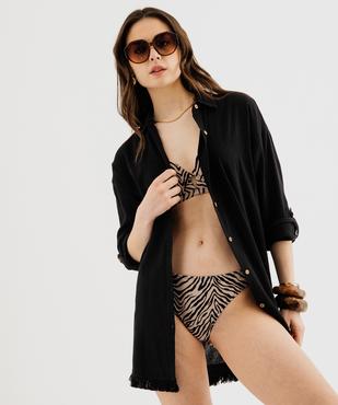 Veste de plage mi-longue à manches retroussables femme vue1 - GEMO 4G FEMME - GEMO