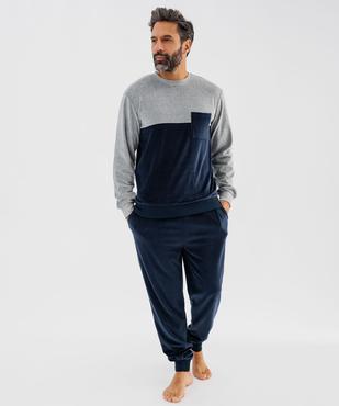 Pyjama en velours bicolore homme vue2 - GEMO(HOMWR HOM) - GEMO