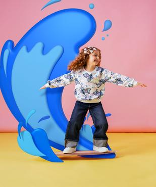 Sweat molletonné imprimé Stitch fille - Disney vue4 - LILO & STITCH - GEMO