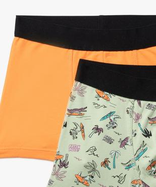 Boxers à motifs surf et uni garçon (lot de 2) vue2 - GEMO 4G GARCON - GEMO