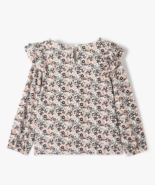 Blouse fille à manches longues motif fleuri - LuluCastagnette vue3 - LULUCASTAGNETTE - GEMO