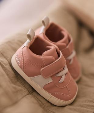 Chaussons de naissance look sneakers bébé - LuluCastagnette vue1 - LULU CASTAGNETTE GEMO FOR GOOD - GEMO