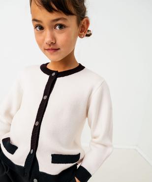 Gilet à col rond fille vue1 - GEMO (ENFANT) - GEMO