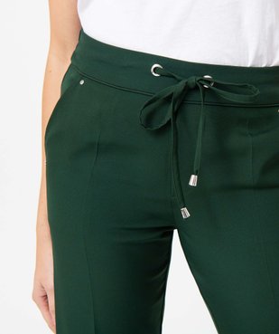 Pantalon femme en maille souple à plis vue2 - GEMO(FEMME PAP) - GEMO