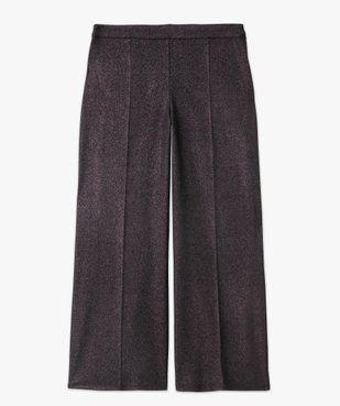 Pantacourt en maille extensible pailleté à pli femme vue4 - GEMO(FEMME PAP) - GEMO