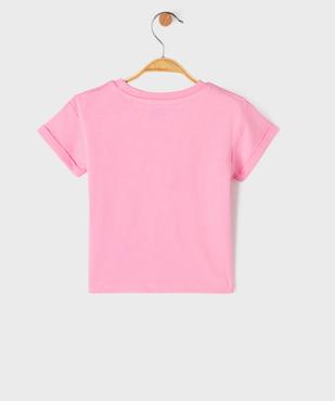 Tee-shirt manches courtes avec motif en relief bébé fille vue2 - GEMO 4G BEBE - GEMO