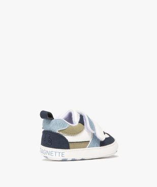 Chaussons de naissance bébé garçon à double scratch style basket - LuluCastagnette vue4 - LULUCASTAGNETTE - GEMO