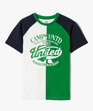 Tee-shirt garçon multicolore avec inscription poitrine - Camps United vue1 - CAMPS UNITED - GEMO