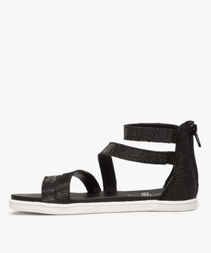 Sandales fille semi-montantes à lanières brillantes vue3 - GEMO (ENFANT) - GEMO