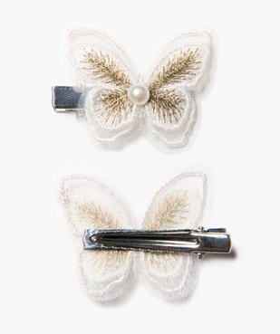 Pinces fille forme papillon avec perle (lot de 2) vue1 - GEMO (ACCESS) - GEMO