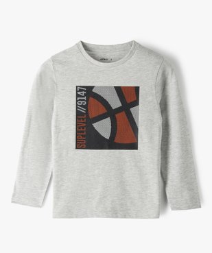 Tee-shirt garçon à manches longues avec motif basket vue2 - GEMO (ENFANT) - GEMO