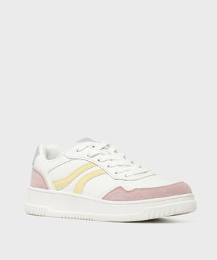 Baskets avec empiècements contrastants femme - 5 Miles vue3 - 5 MILES - GEMO