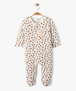 Pyjama ouverture devant zippée motif Minnie bébé - Disney vue1 - DISNEY BABY - GEMO