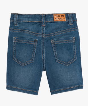 Short bébé garçon en jean extensible vue3 - GEMO(BEBE DEBT) - GEMO