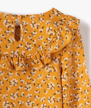Chemise fille à motifs fleuris et volant sur le col vue2 - GEMO (ENFANT) - GEMO