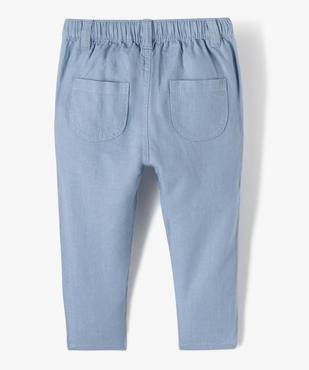 Pantalon bébé garçon élégant en lin vue3 - GEMO 4G BEBE - GEMO