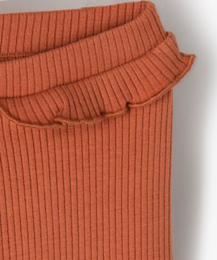 Legging bébé fille en maille côtelé et basque vue2 - GEMO C4G BEBE - GEMO