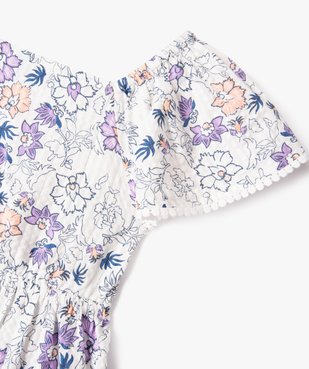 Robe manches courtes à motifs fleuris fille - LuluCastagnette vue3 - LULUCASTAGNETTE - GEMO