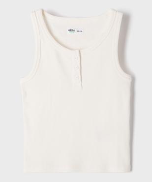Débardeu court en maille côtelée fille vue1 - GEMO 4G FILLE - GEMO