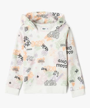 Sweat à capuche avec encolure large fille vue4 - GEMO 4G FILLE - GEMO