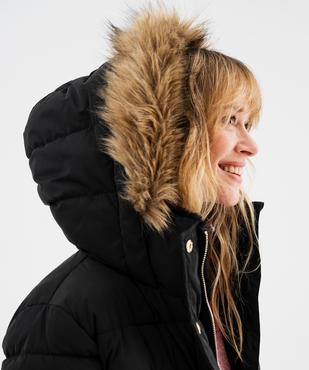 Doudoune mi-longue à capuche femme vue4 - GEMO 4G FEMME - GEMO